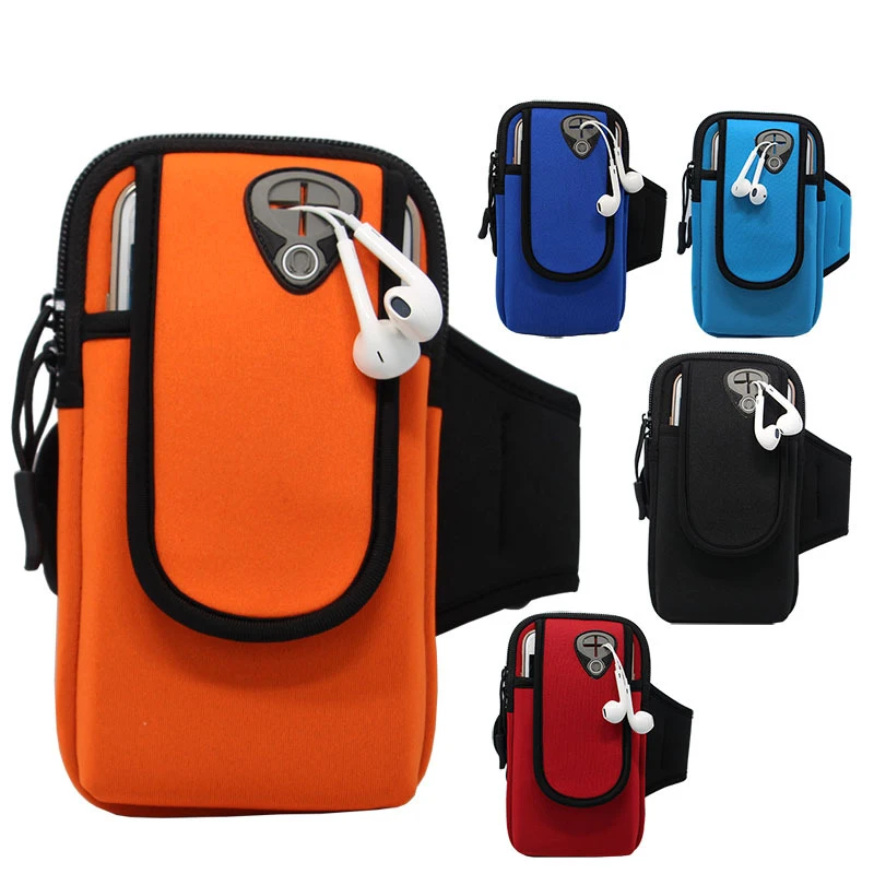 

SW014 Hot selling Customizable pattern phone arm bag canvas sport running mobile phone bags cases unisex