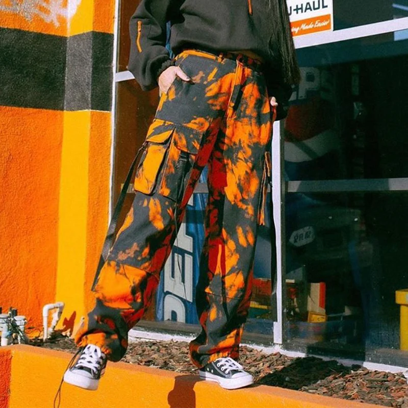 

Hight street Amazon hot women clothing autumn pants casual ladies tie dye sports pants, Solid