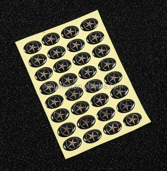 Custom Printed Waterproof Logo Epoxy Crystal Resin Pvc Dome Labels