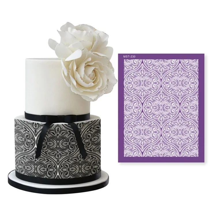 

Hot New Product Cake Lace Mats Printing Mold Hollow Cake Spray Pattern Custom Stencils Silkscreen