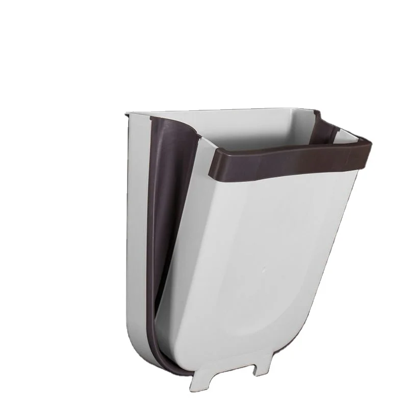 

Kitchen Desktop wall mounted Hanging Trash Holder Collapsible waste bin folding trash can