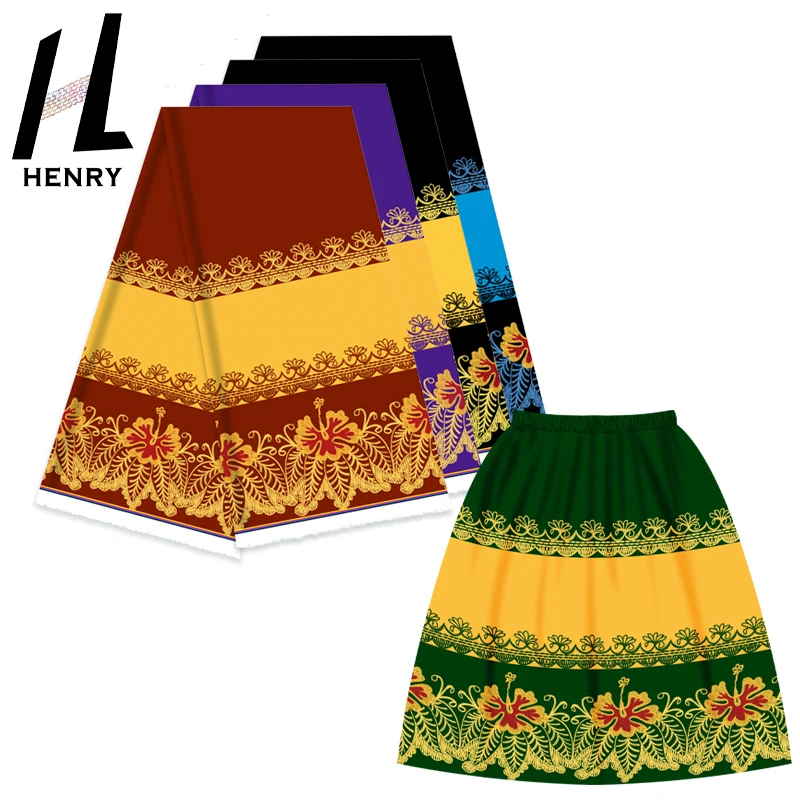 

Henry Factory Direct Selling 5 Colors Of Polyester Floral Design Micronesia Style Clothing Fabrics