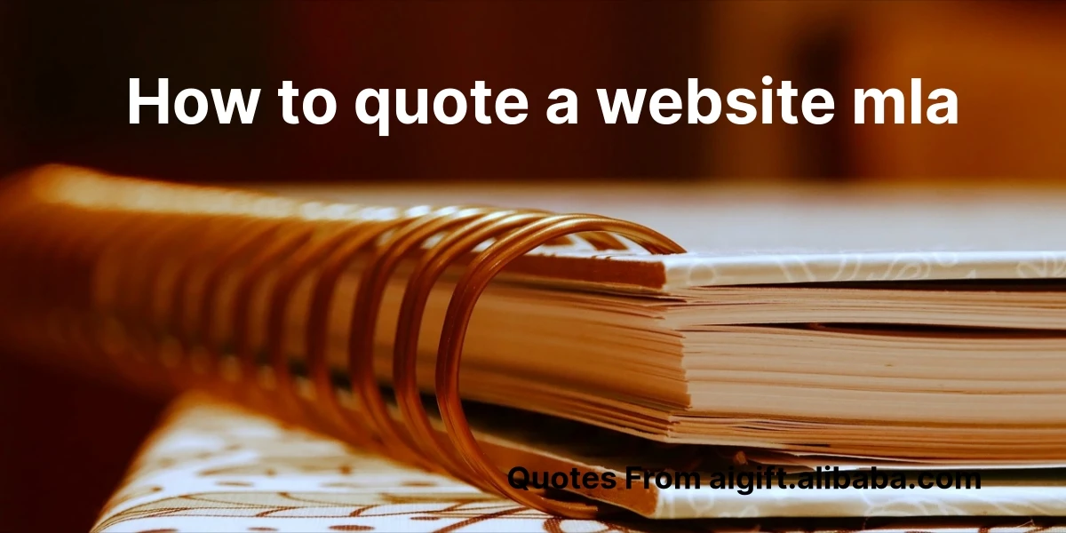 how to quote a website mla