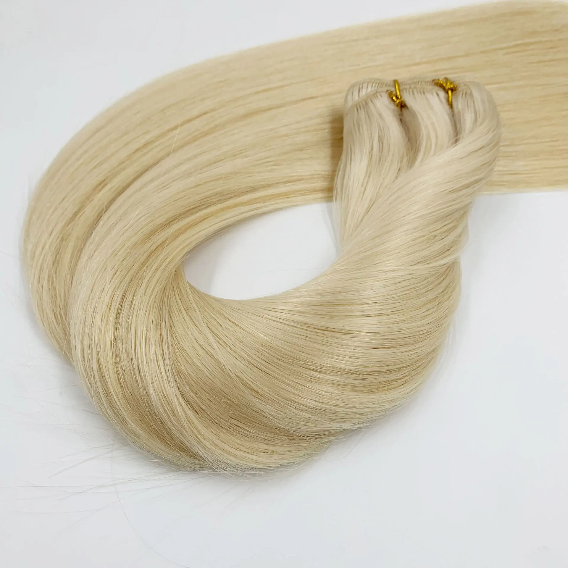 

Factory Directly 10a Grade Brazilian Human Hair double Machine Weft And Cuticle Aligned 613 straight Bundle