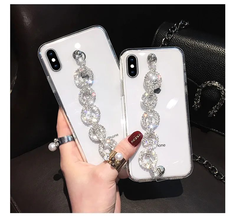 

for iPhone 11 Case Clear Bracelet 3D Glitter Sparkle Bling Strap,for iphone case hand strap, As the pictures show