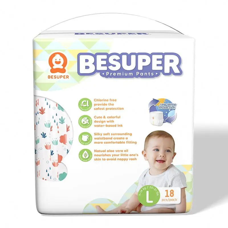 

besuper Wholesale High Absorbent Cheap Price Baby Pants Diaper M Size Training Pants, Colorful