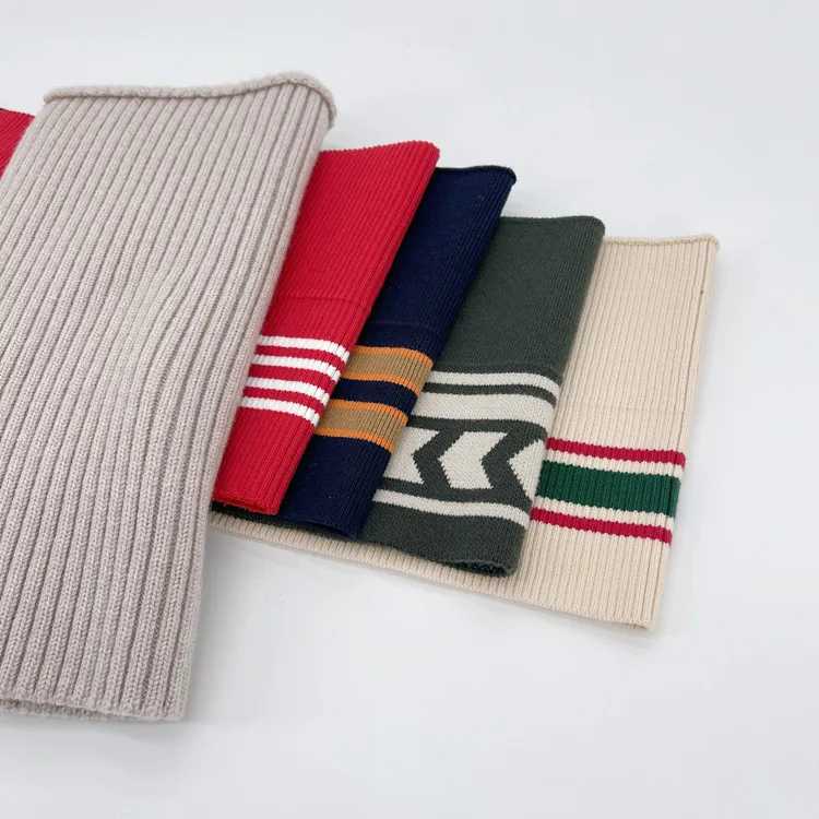 

97% cotton 3% spandex stripe rib cuff hem for jackets or any trimming garment, Customized