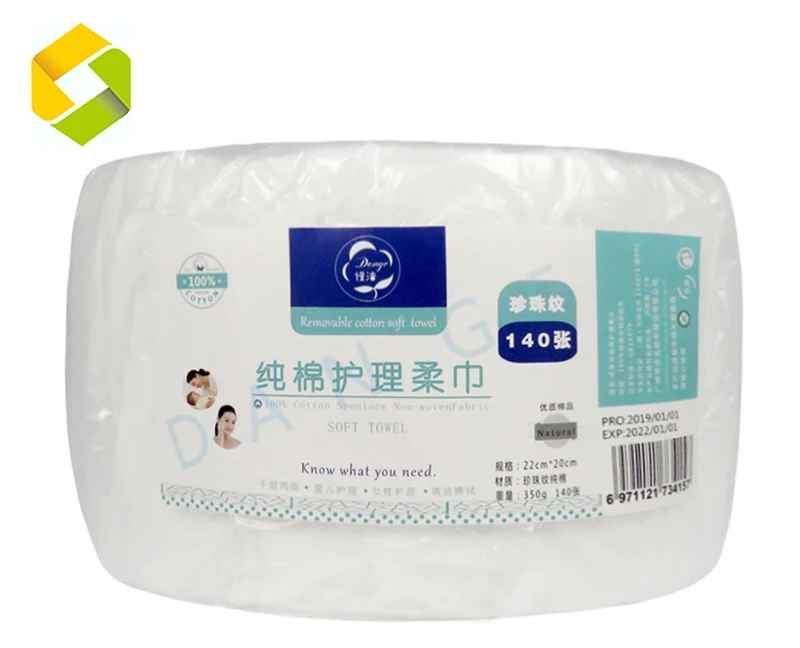 

Nonwoven fabric facial cleansing towel roll for spa softly facial tissue round tissue