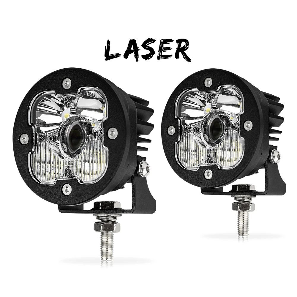 Super Bright Car SUV Lux@1400m Car 50W Off Road Truck Mini 3'' Inch 4x4 Laser Led Fog Driving Lights