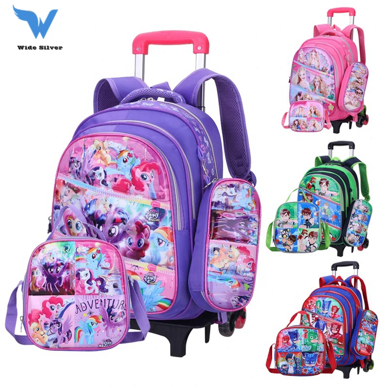 

3 in 1 mochila anime impermeable custom cute backpack eva kid backpack sets with lunch box pencil case for Elementary School, Pink