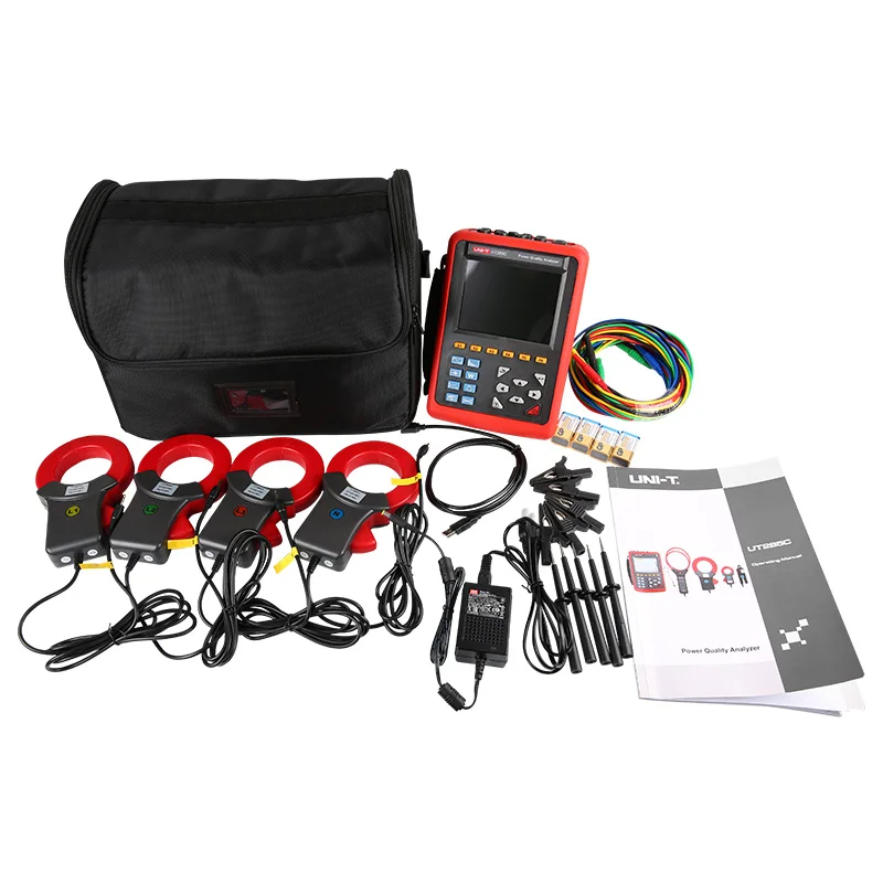 

UNI-T UT285C High Precision 3 Phase Handheld Electrical Power Quality Harmonics Analyzer with 4pcs 1000A Current Clamp