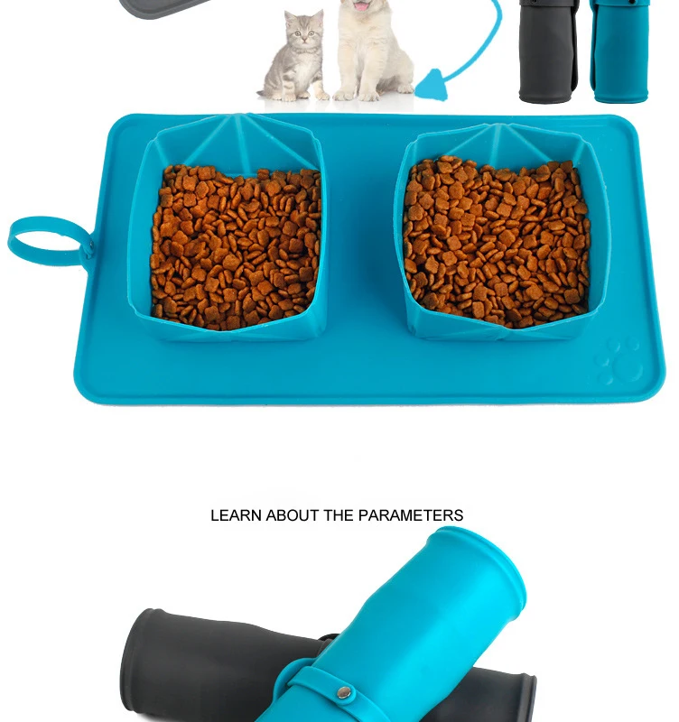 silicone dog bowl feeder