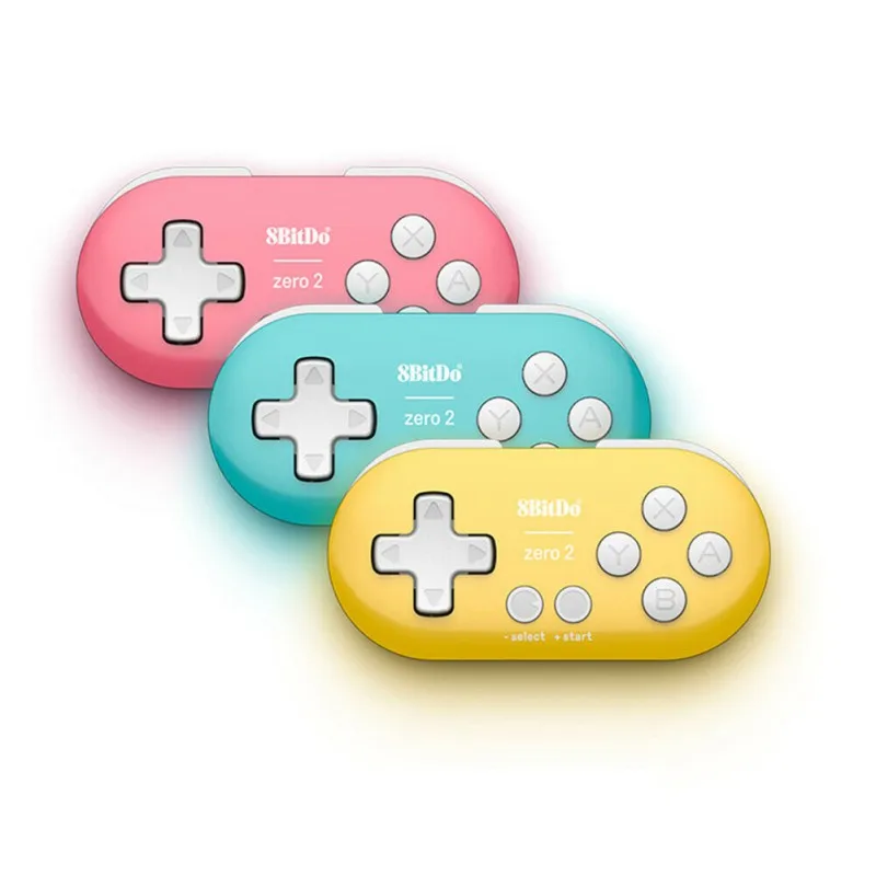 

8Bitdo Zero2 Mini Pocket Wireless Controller Gamepad For Switch Windows Android macOS Steam Raspberry PI Handle With Lanyard, Pink,yellow,turquoise