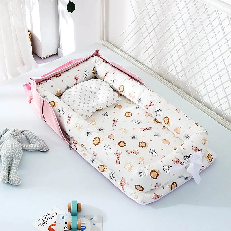 

Sleeper Baby Nest for Newborn and Toddlers 85x45cm Portable Baby Nest Bed Portable Foldable Baby Crib Newborn Travel Bed