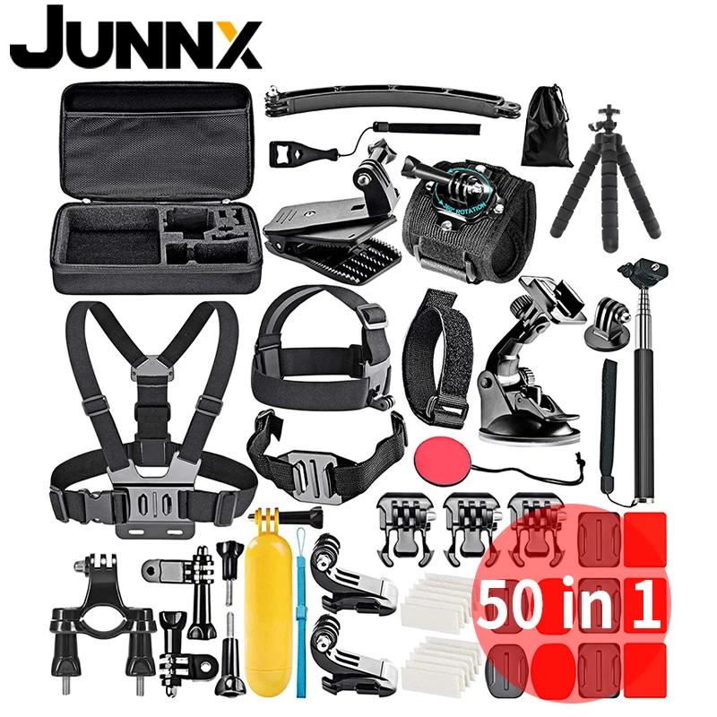 

Wholesale 50 in 1 Black Sports Camara accesorios Kit Go Pro Camera Accessories Set 4 5 6 7 8 9 10 for Gopro Hero Yi Xiaomi, Black,welcome oem/odm