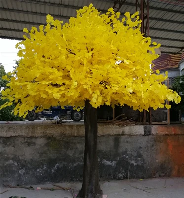 大型户外装饰黄色人造银杏树