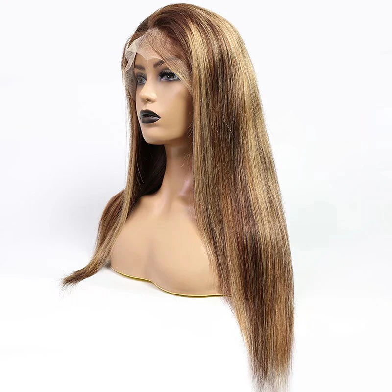 

130% Density Piano Mix Color Human Hair Lace Wig Bleached Knots 13x4 Lace Frontal Wig with Baby Hair