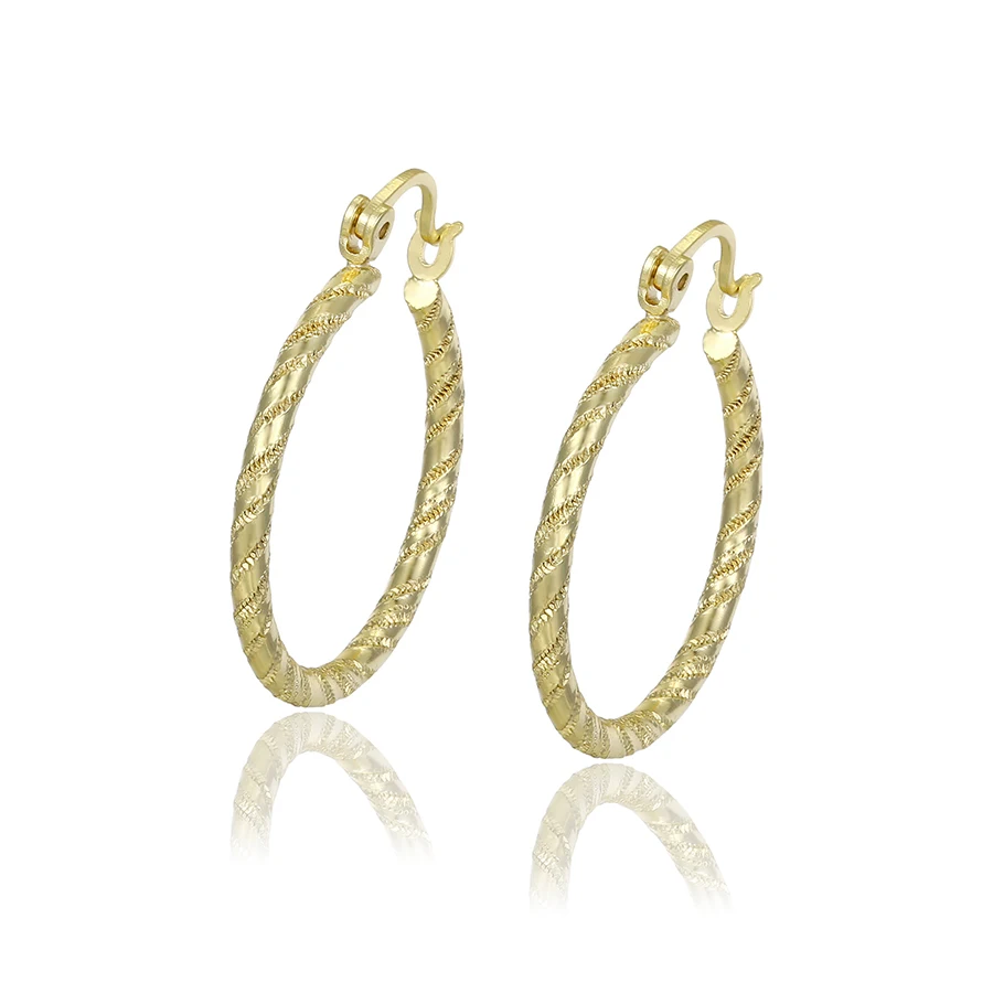 

E-01 Xuping dubai simple jewellery women alloy earring fashion hoops 14k gold earrings+14 karat gold jewelry wholesale