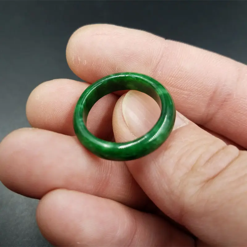 

Wholesale Factory Natural Stone Green Jade Ring For Women And Men Rings Accessories Jewelry, White , green