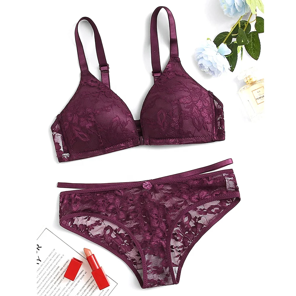

Lace Ladies Underwear Sexy Bra And Panty New Design Lingerie Set