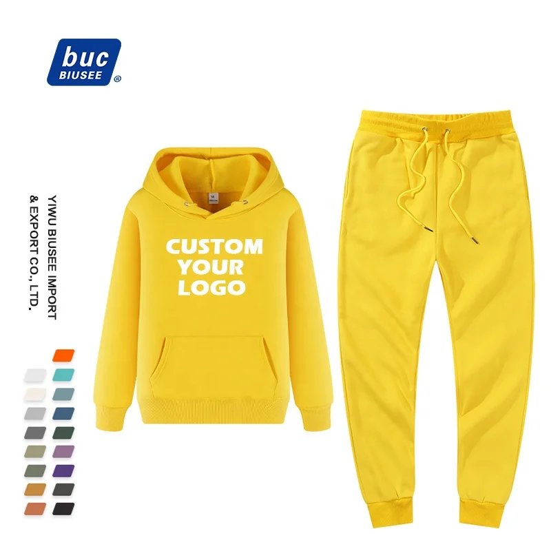 

Hoodies mens Pullover Bulk Oversized Hoodie Set Custom Sweatsuit Unisex Jogger Set With Logo, Custom colors