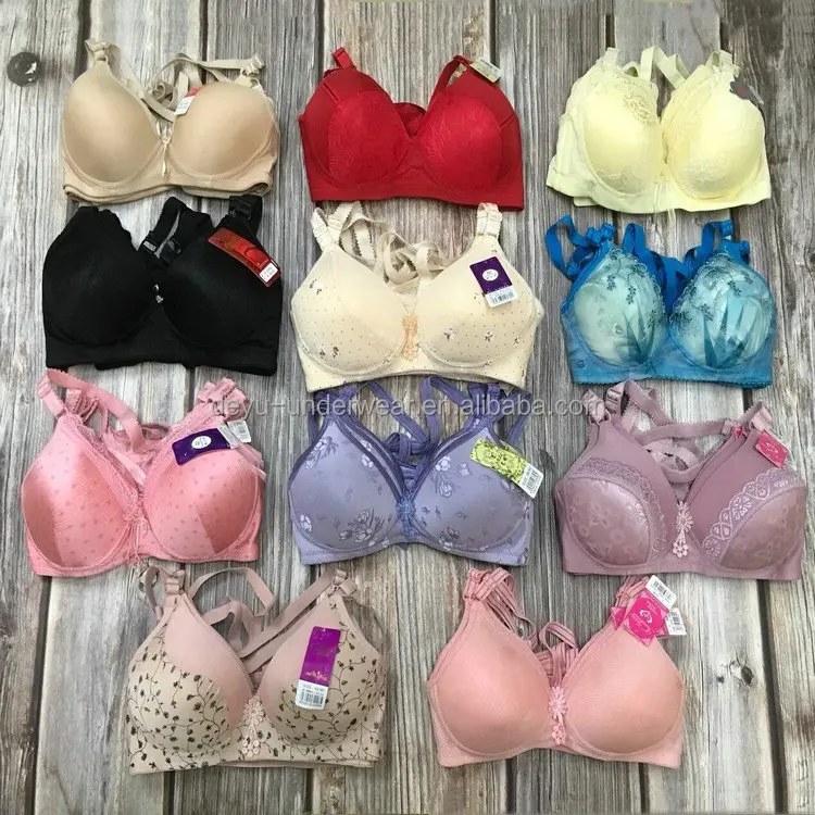 

0.7 Dollar Model JL003 Series Mix 10 Styles Ramdonly Mix Size 34-42 No Wire Little Foam For plus size women bra