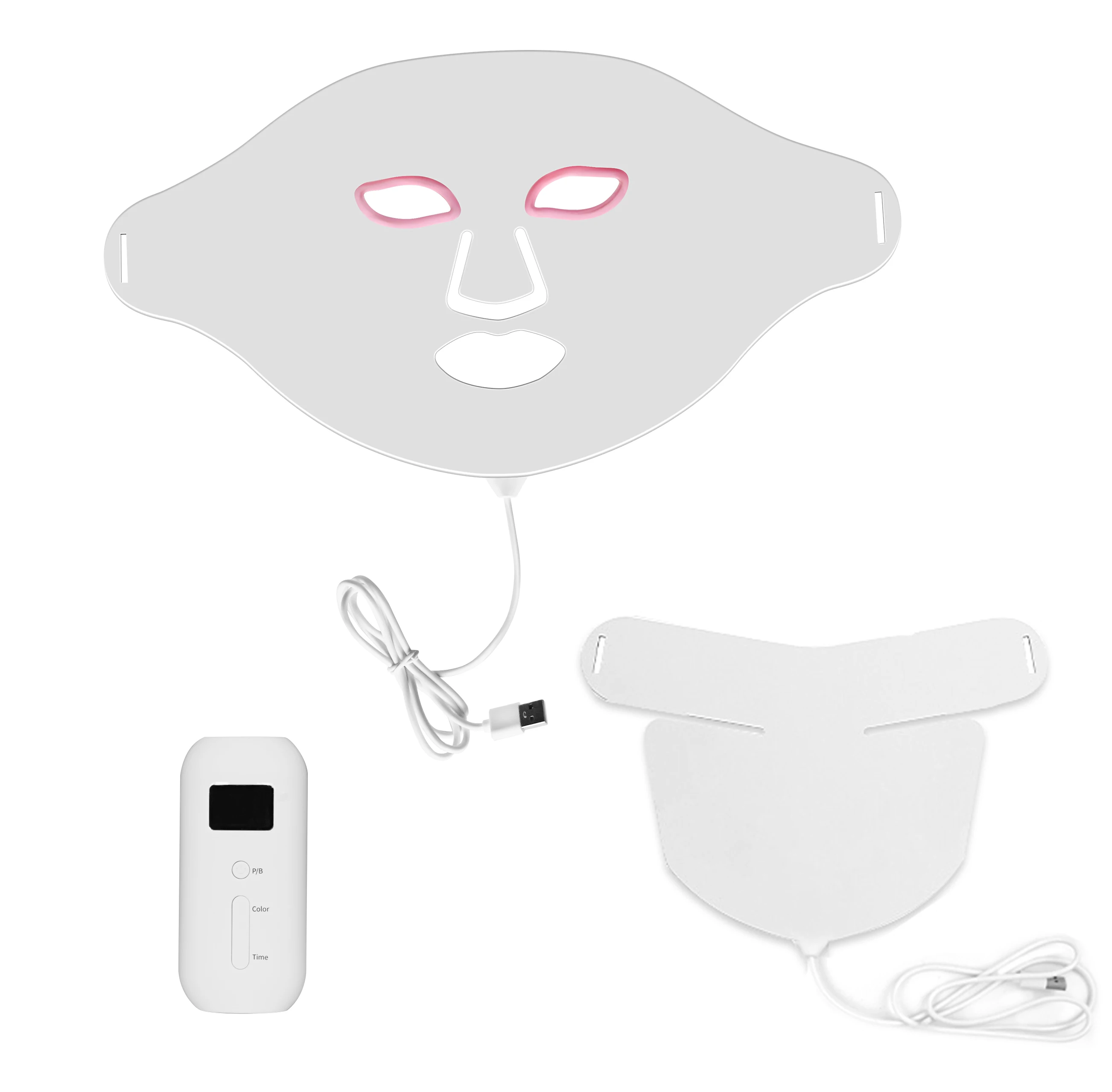 

Idealight Silicone LED Mask Face Neck Red Therapy Mask 7 Color LED Light Red Therapy Led Face Led Light Therapy for Beauty