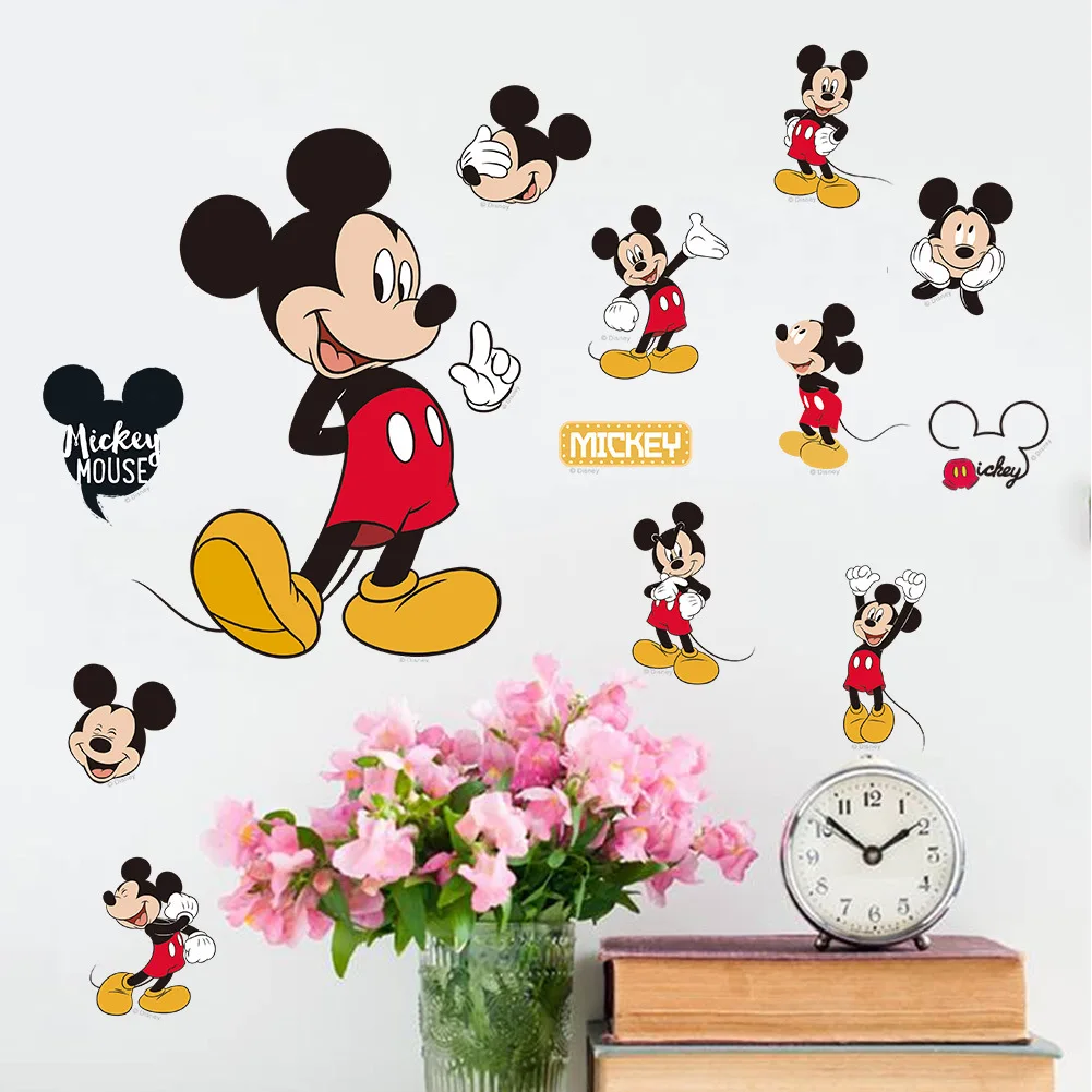 Pegatinas Decorativas De Dibujos Animados De Mickey Y Minnie Mouse Para Dormitorio De Nina Decoracion Del Hogar Calcomanias De Pared Para Bebe Mural Artistico De Pvc Buy Minnie Mouse Wall Sticker Minnie Mouse Bedroom Decor Minnie