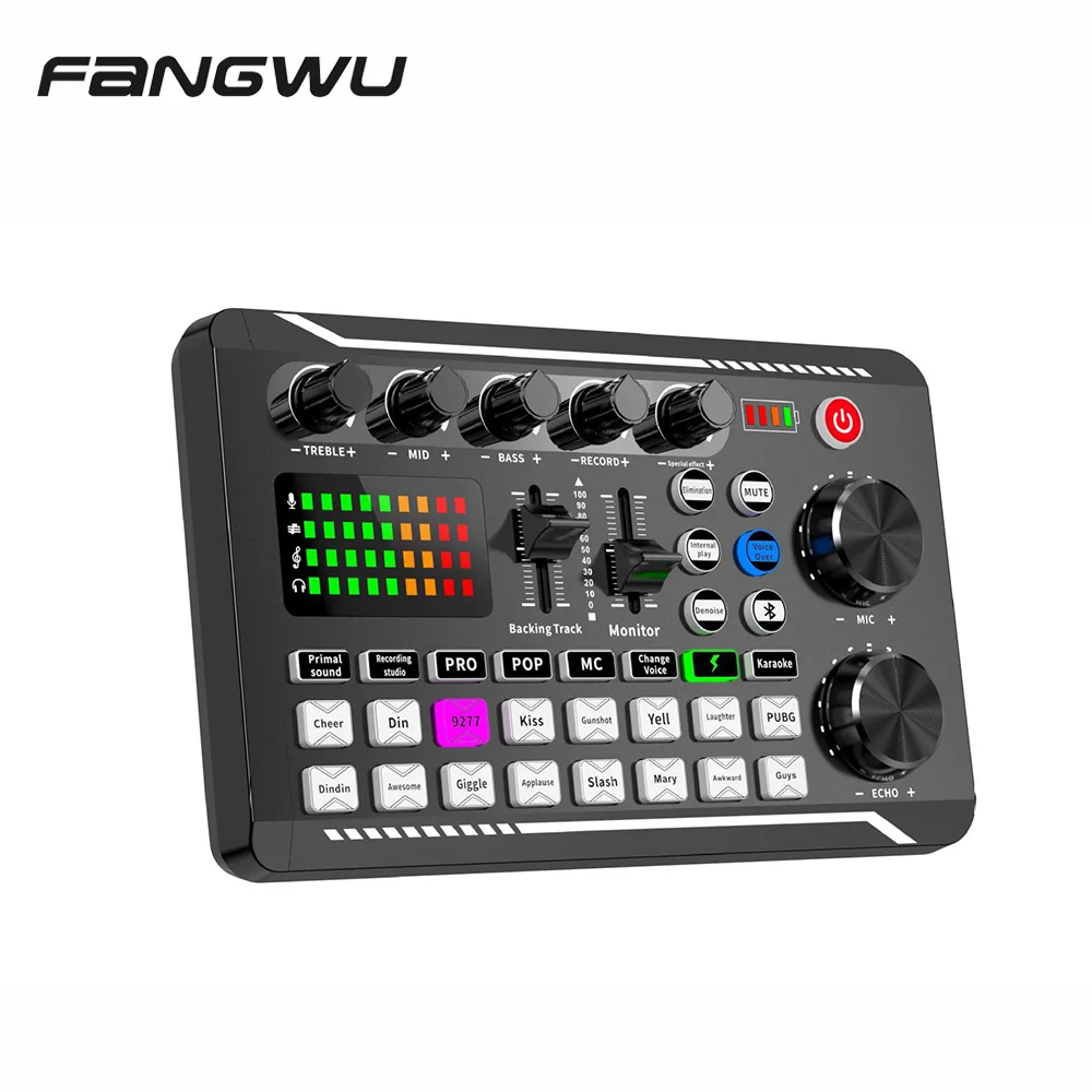 

Professional Good Price Portable Mobile Phone Usb Studio Audio Interface Module F998 Sound Card