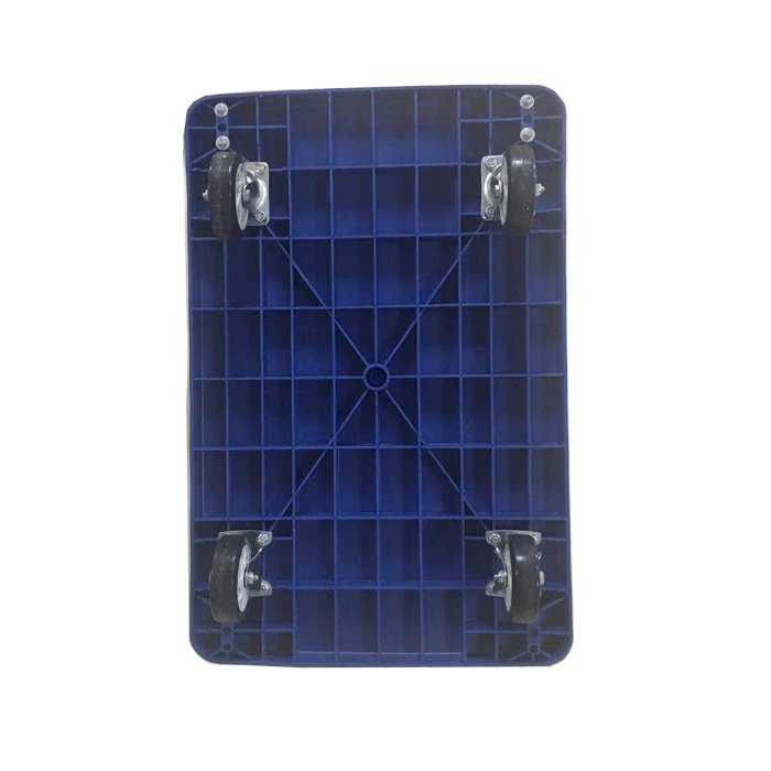 PVC Flatbed Platform Truck Industrial Material Handling Trolley