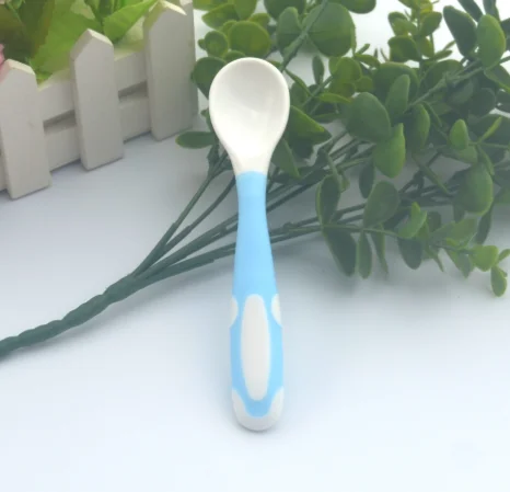 

Ready To Ship Baby Dining Spoon PP TPE Silicone In Stock Factory Price
