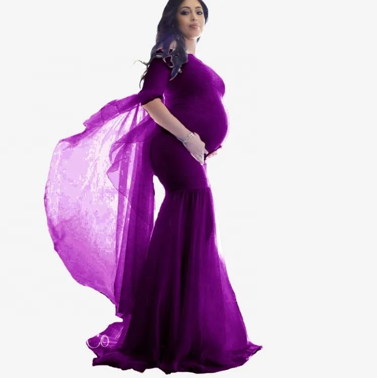 

vetements beautiful pregnant woman Maternity+Clothing Gown Dresses For Photography Pregnant Maternity Photo Shoot Dresses Props, As pictures