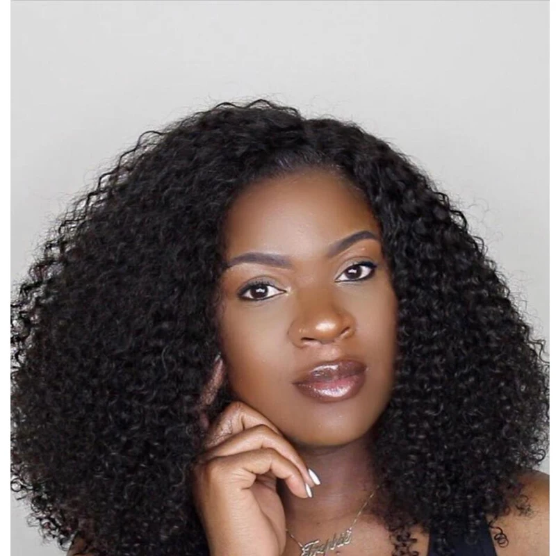 

Brazilian Virgin Human Hair Kinky Curly Lace Front Wig with Baby Hair