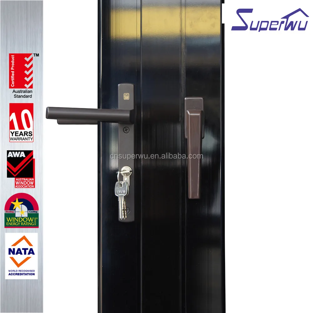 Commercial Exterior Aluminum Folding Glass Doors Double Tempered Glass Factory Direct Supply