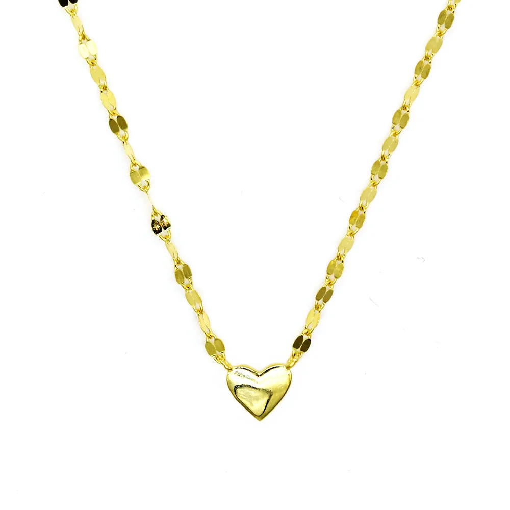 

Classic fashion jewelry gold plated chains heart shaped pendant necklace