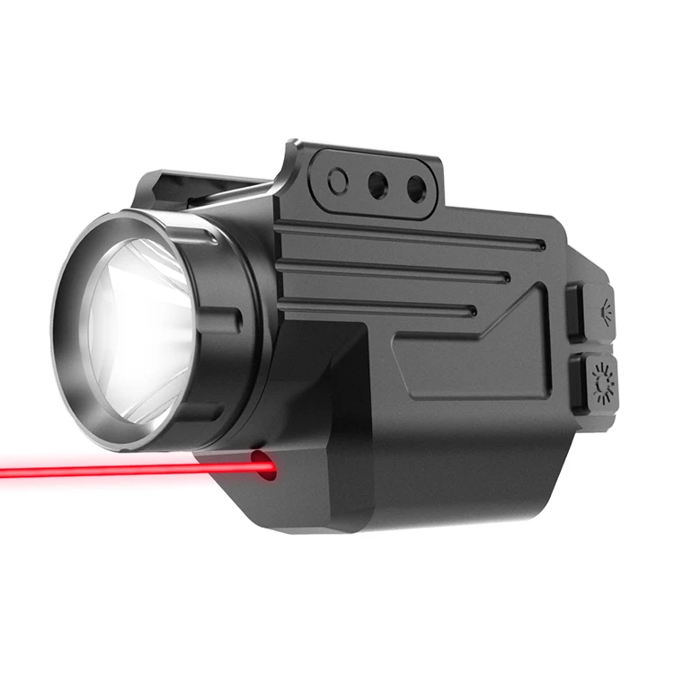 

Waterproof Tacticals Red Laser Sight Pistols Laser LED Flashlight Light Combo With Picatinny Rail Mount, Black