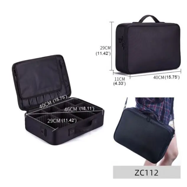 

Double layer portable Makeup Kit Professional Portable Large Makeup Case