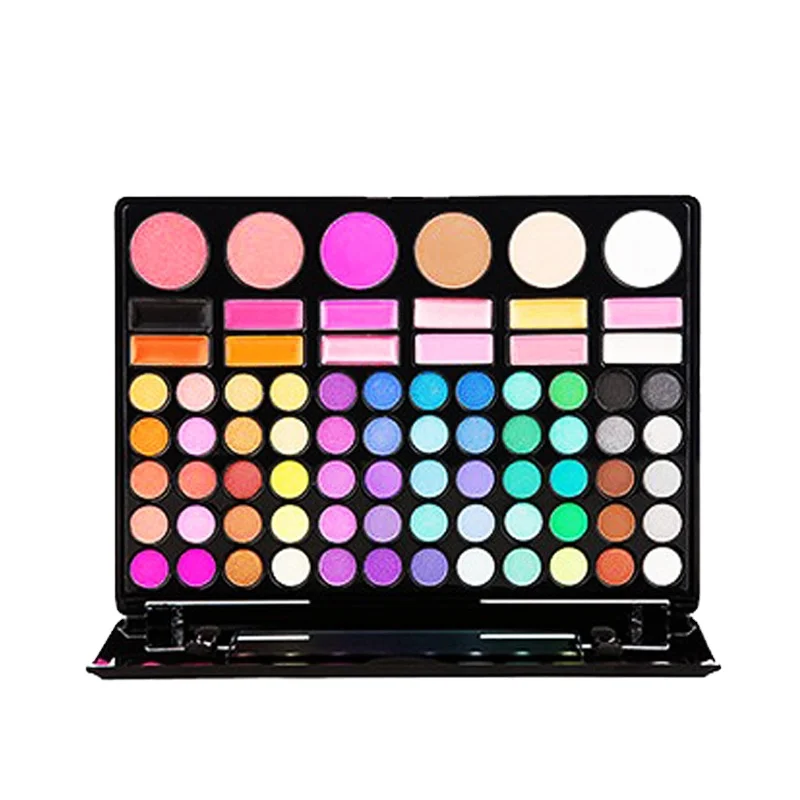 

New 78 Colors Eyeshadow Blush Lipgloss 3 in 1 Palette Waterproof Longlasting Custom Private Label