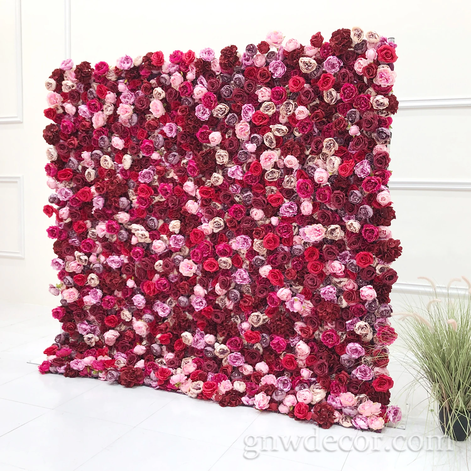 GNW 2024 Wedding Artificial Flower Wall Wedding Backdrop Wall Wedding Decoration for Home Decoration Backdrop