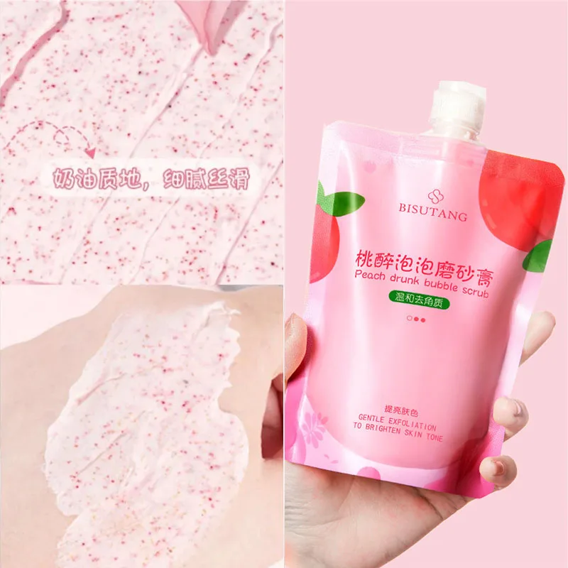 

Private Label Peach Pink Organic Exfoliating Body Scrub Bulk Natural Vegan Sugar Scrub Custom Whitening Body Scrub
