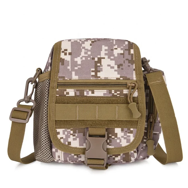 

Tactical Hiking Shoulder Waist Bag Water Bottle Bag Mobile Phone Military Hunting Camping Army Sports Camouflage Carrying Case, Black