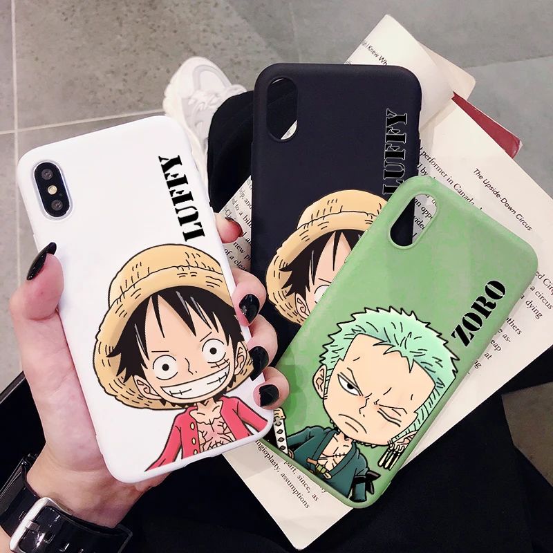 One Piece Luffy Zoro Phone Case For Iphone 12 11 Pro Xr X Xs Max 8 7 6 Plus 6s 5s Se Frosted Silicone Cases Soft Back Cover Buy For Iphone