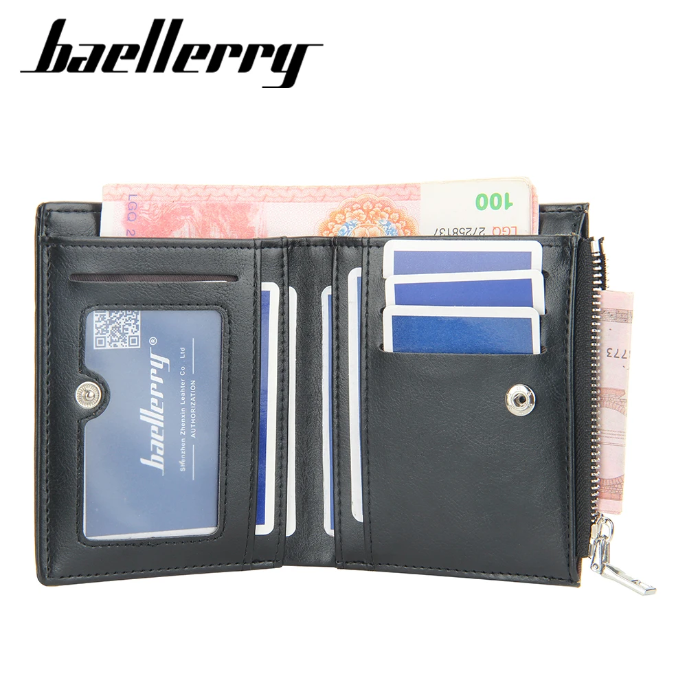 

2021 Baellerry Latest Purse Business Male Money Clip Wallet Hot Sale Card Organize Men Wallet, Brown,dark coffee,black or customized