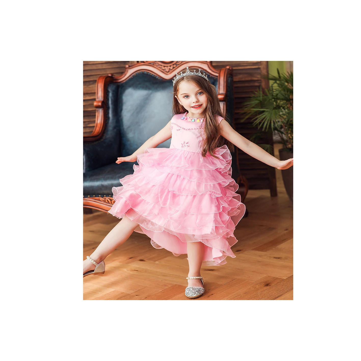 

Luxury Baby Girl Multi-layered Birthday Dresses Cotton Girl Gauze Princess Party Dresses Prom Dresses