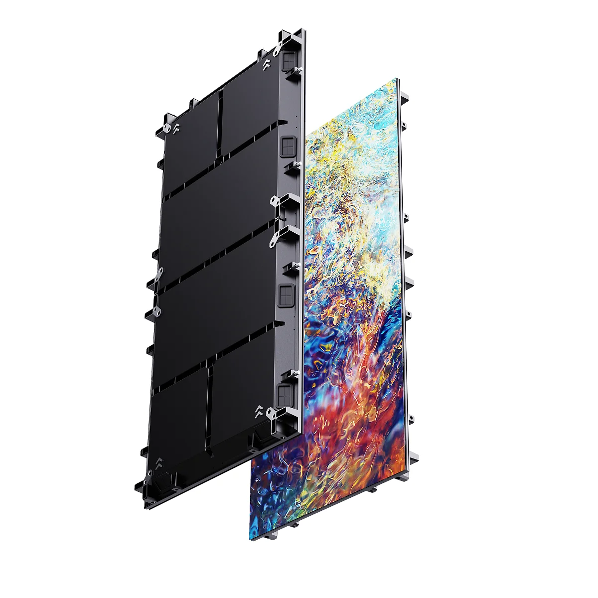 

Stock P2.6 Tetris Powerful Flexible Indoor LED Screen Display with Video Wall Ground Support Stack System for Conference