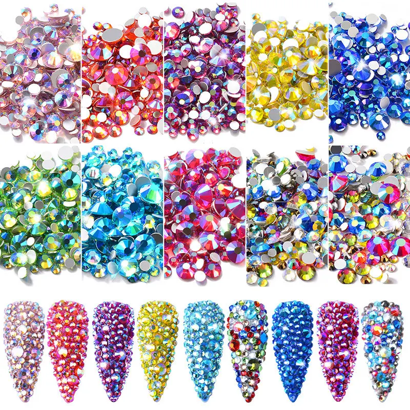 

Nail Art Decorations Accessories Nail Art Rhinestones Symphony AB Diamonds 300pcs 10 colors to choose