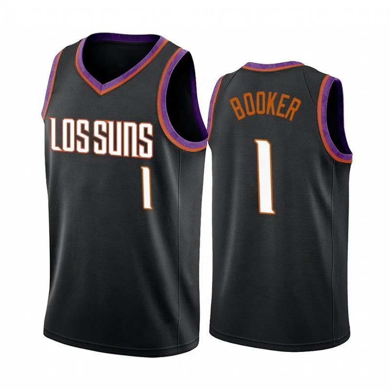 

Original Jerseys Shorts Team Suns Player #1 Booker High Quality with Logo Designer Mesh Polyester Men Basketball Jersey Shorts