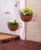 High Quality Sets of 2 Bird Planters Flamingos Flowerpot