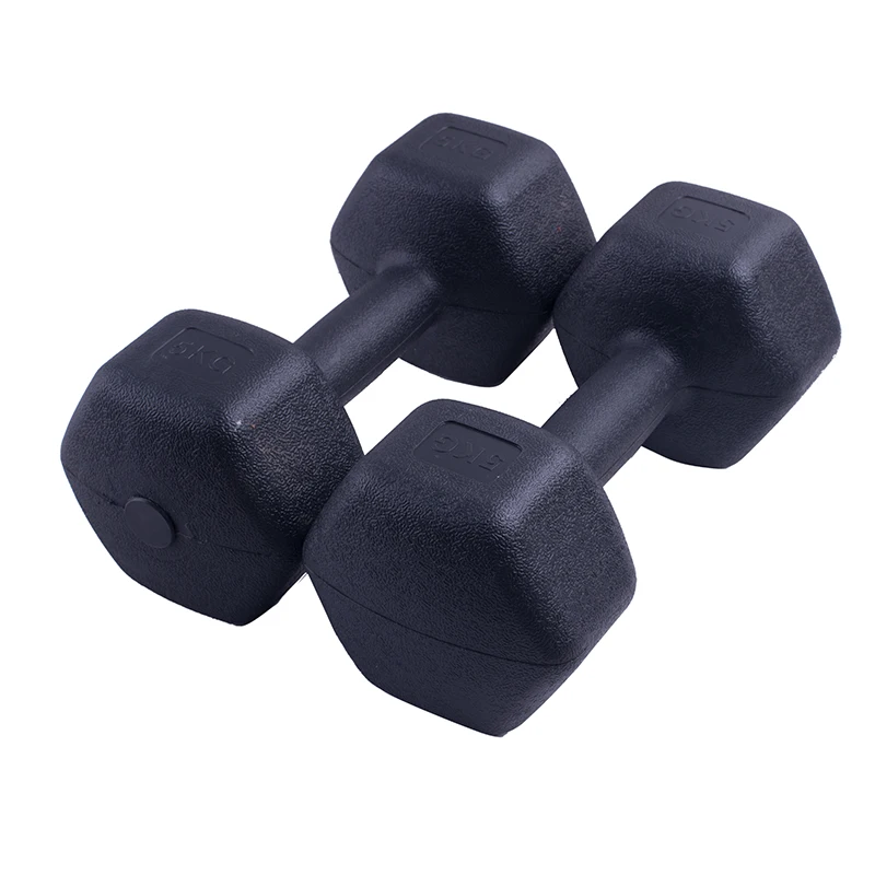 

Coated Hex Rubber Dumbbell With Non Slip Handles for Strength Training Fitness Gym Home Fitness Dumbbells, Black