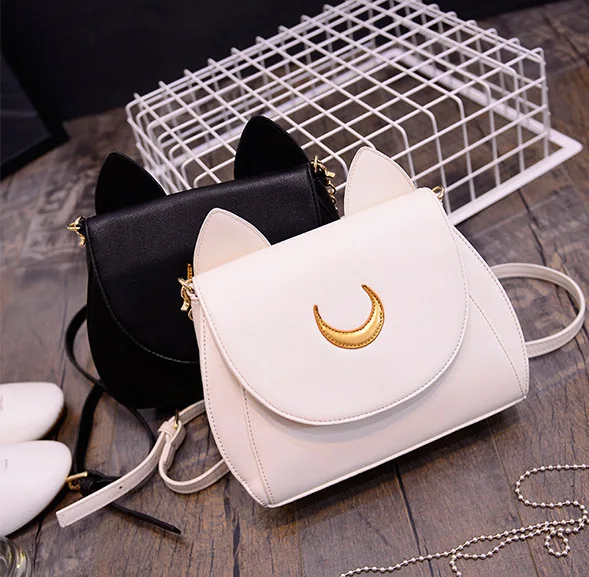 

2021 fashion The new summer Sailor Moon the same cute kitten one-shoulder diagonal small bag, Customized color